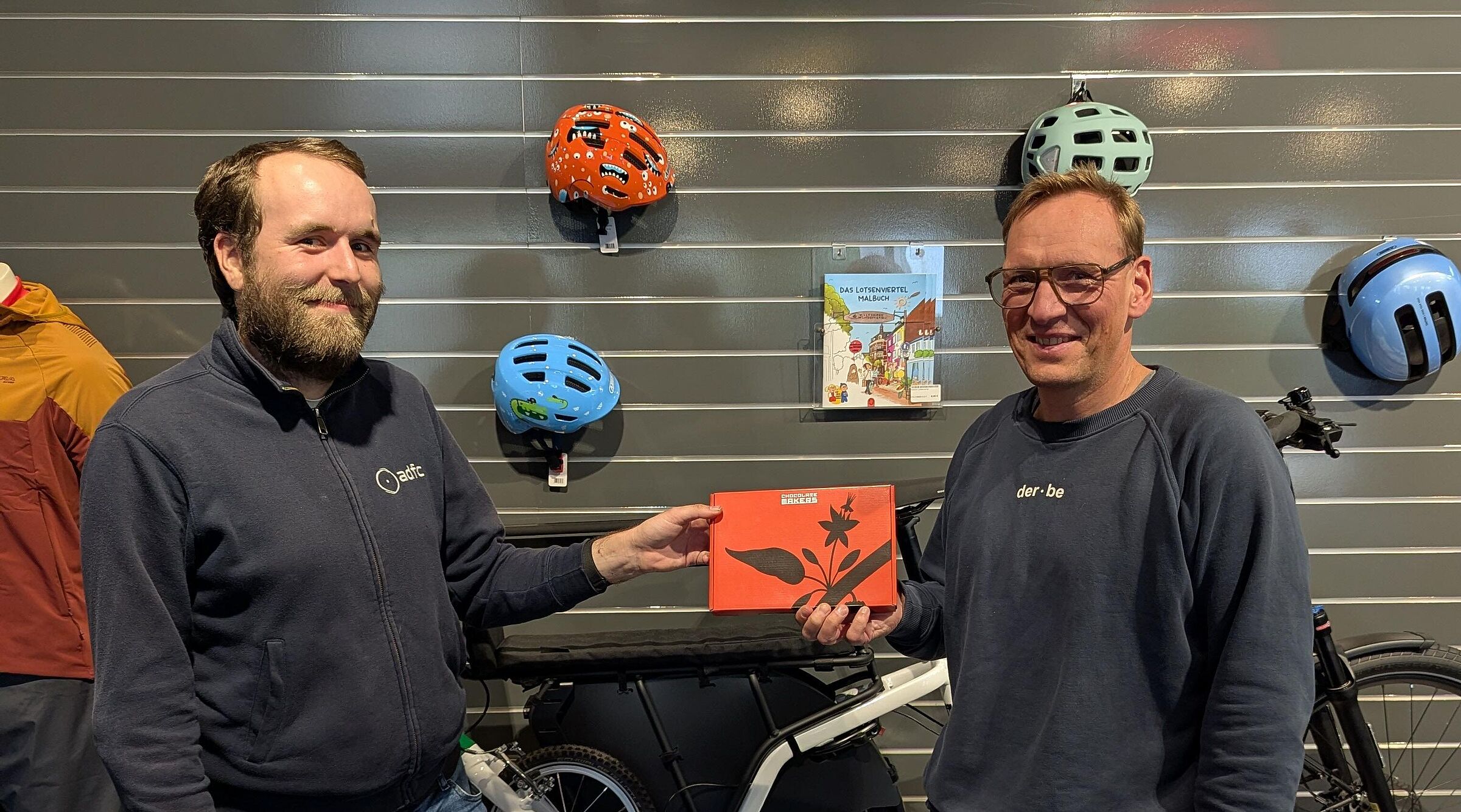 Übergabe der Schokolade