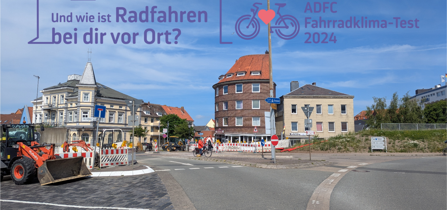 Fahrradklimatest_2024_Ergebnisse Der Platz "Am Slippen" mit Blick auf die Deichstraße