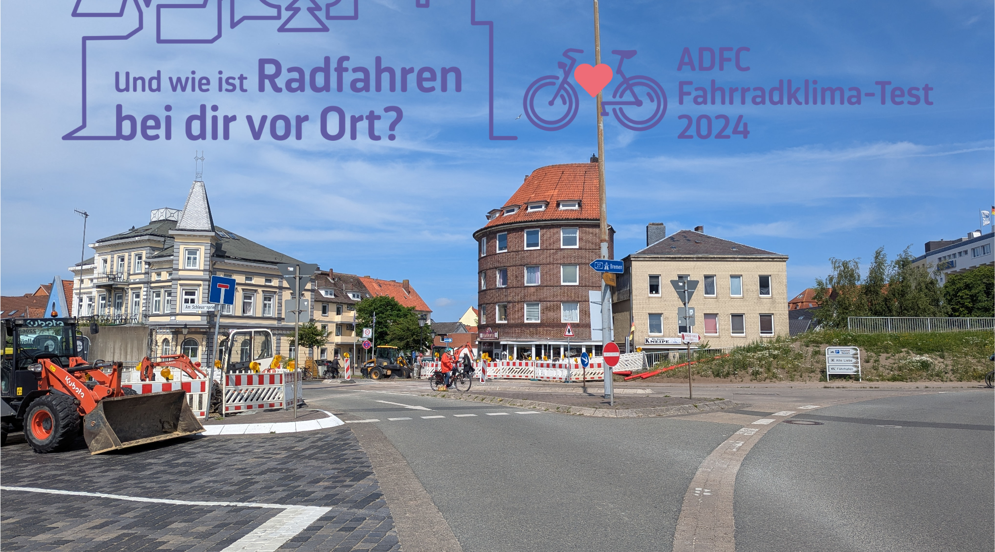 Der Platz "Am Slippen" mit Blick auf die Deichstraße